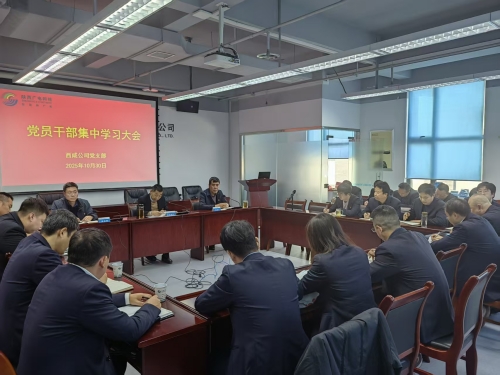 西咸公司党支部开展集中学习 凝聚奋进力量